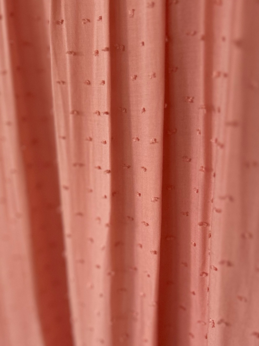 Lauren Conrad Sheer Soft Blush Swiss Dot Tie-Back Blouse. Size Large. - Picture 3 of 5